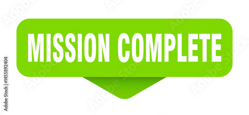 mission complete sticker. mission complete sign on transparent background