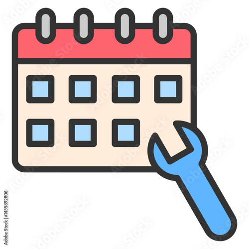 Predictive Maintenance Icon Element For Design