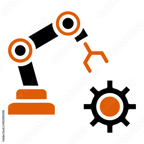 Cyber Physical System Icon Element For Design