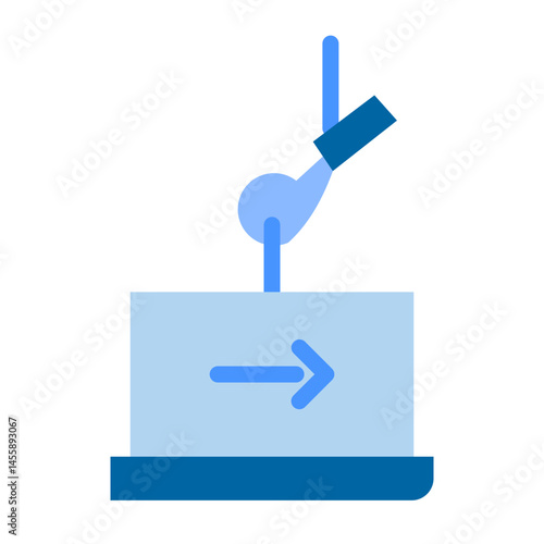 Computer Hacked Vector Design Icon Style