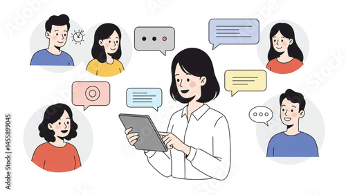 A CUSTOMER SERVICE REPRESENTATIVE ASSISTING CUSTOMERS CUSTOMER SUPPORT photo