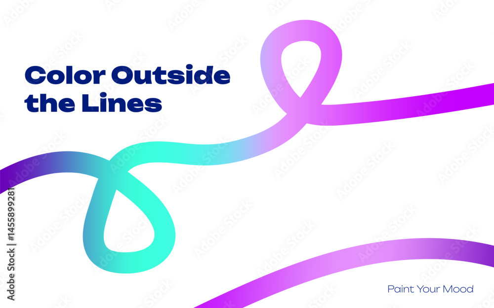 Fototapeta premium Dynamic abstract shape with smooth color blend. Great for web banners, social media, posters, packaging, and digital art.