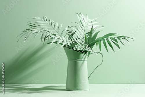 Abstract still life in green colors