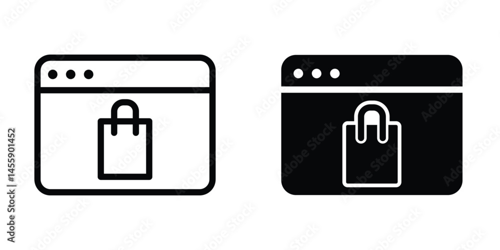 Browser icon design template Browser icon design template