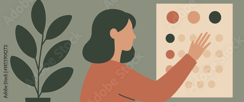 handson creative work woman engaging with colorful puzzle pieces
