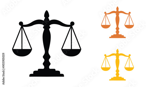 Scales of justice vector, Legal balance and law symbol illustration, Downloadable graphics for legal and advocacy designs