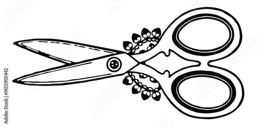 scissors icon silhouette craft theme vector illustration