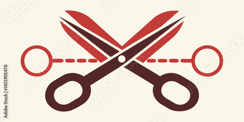 scissors icon silhouette craft theme vector illustration