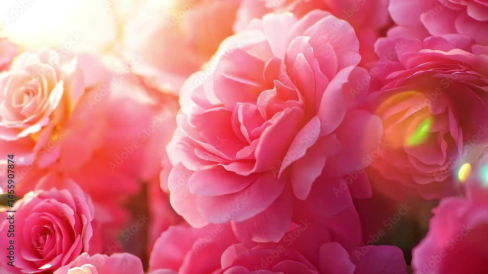 Pink Roses in Sunlight Pink Roses in Sunlight