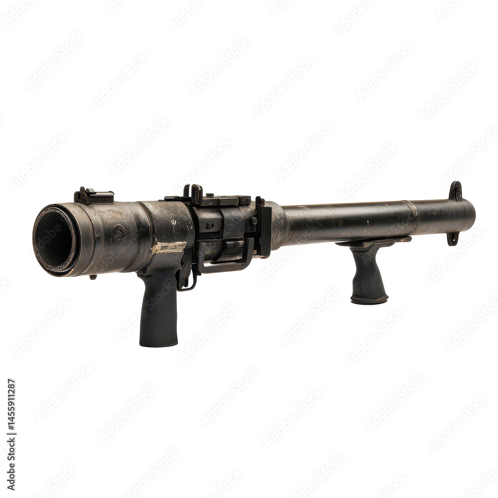 Obraz premium Military weapon on display showcasing design and engineering from the past