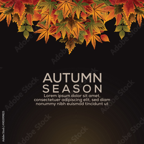 Autumn design concept with creative leaves