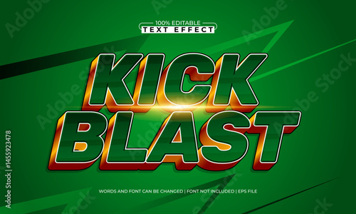 kick blast editable text effect with a race and sport text style