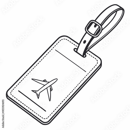 luggage tag , white background
