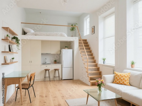 modern loft living room