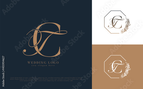 TC wedding concept monogram elegant and elegant logo