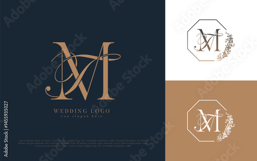 TM wedding concept monogram elegant and elegant logo