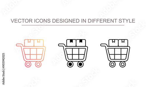 Bulk Buying icon design with white background stock illustration
