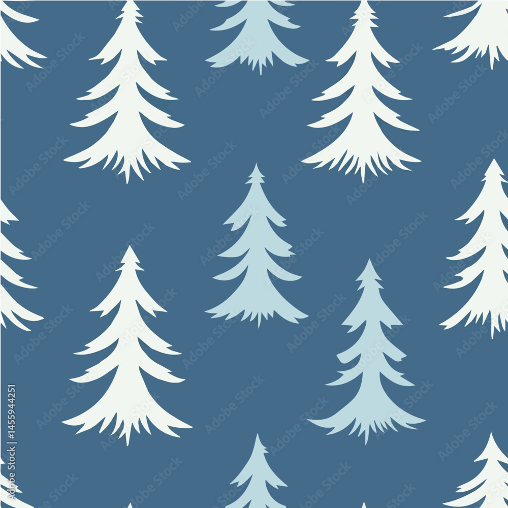 Obraz premium Vector of Christmas tree Seamless Patterns