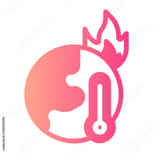 global warming gradient icon
