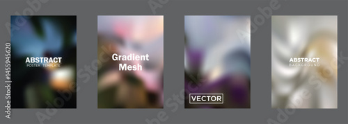 Abstract Gradient Mesh Backgrounds Poster Templates Vector Designs
