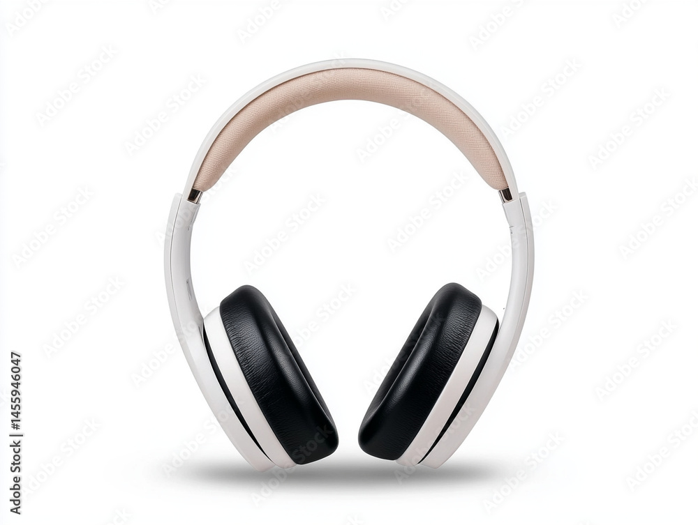 Bluetooth headset with mic, isolated on white, modern tech accessory. Bluetooth headset with mic, isolated on white, modern tech accessory.