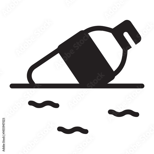 plastic bottle glyph icon