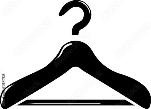 Clothes hanger. Neat storage and hanging of clothes preventing creasing and creasing. Symbol of order, neatness and care of things.