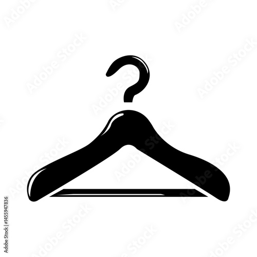 Clothes hanger. Neat storage and hanging of clothes preventing creasing and creasing. Symbol of order, neatness and care of things.