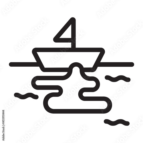 oil spill line icon