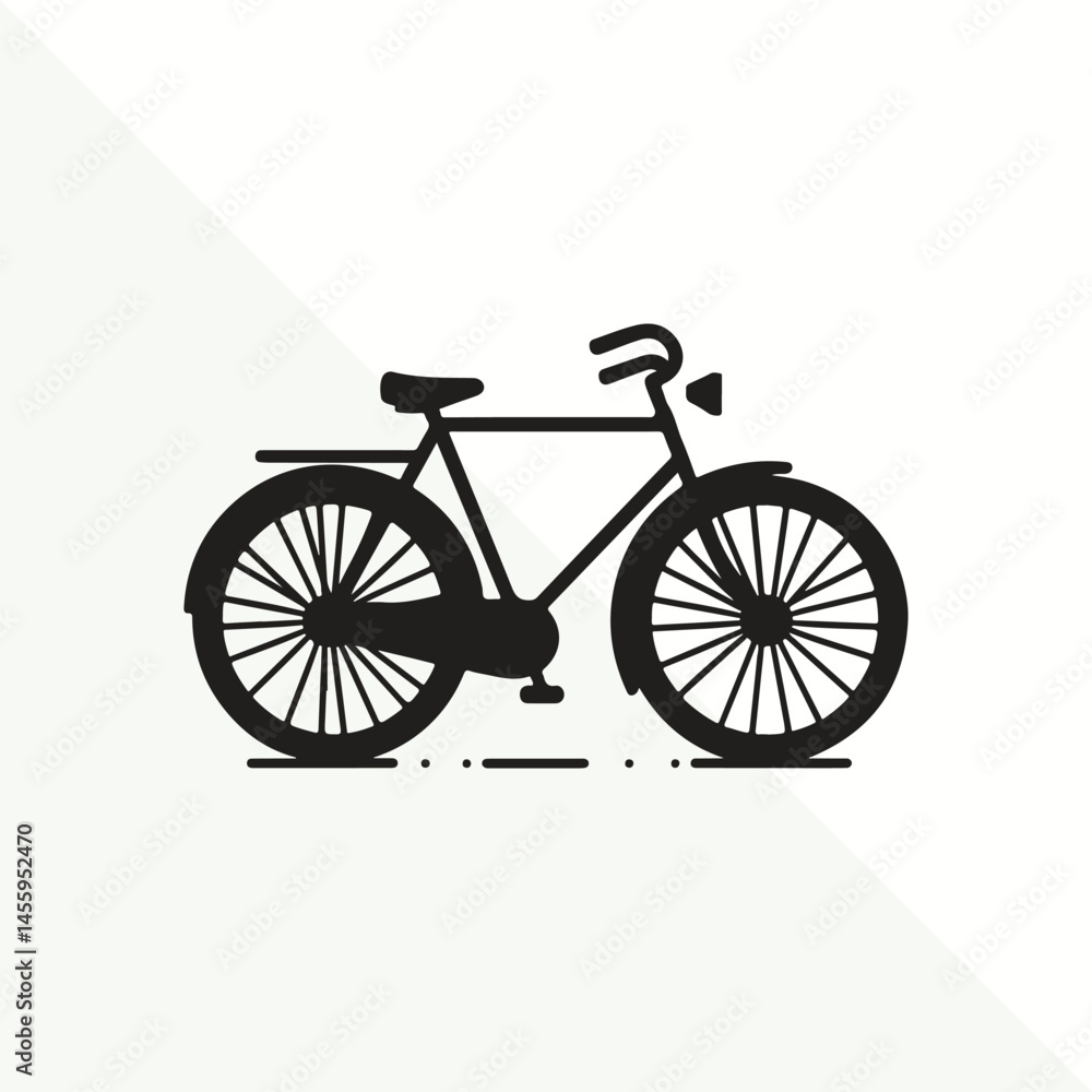 Fototapeta premium silhouette of classical bicycle