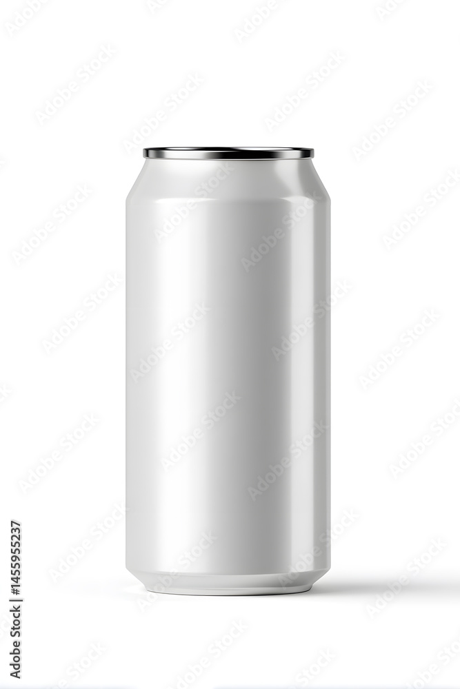 Aluminium soda can mock up, isolated on white background Aluminium soda can mock up, isolated on white background