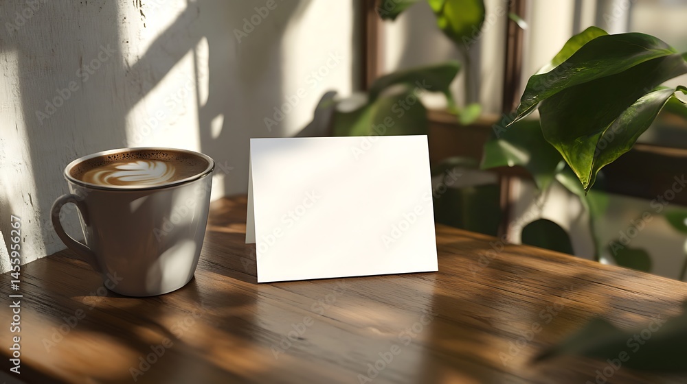 Horizontal White Card on a Wooden Desk – Clean Minimalist Mockup for Invitation, Business, or Branding Design Horizontal White Card on a Wooden Desk – Clean Minimalist Mockup for Invitation, Business, or Branding Design