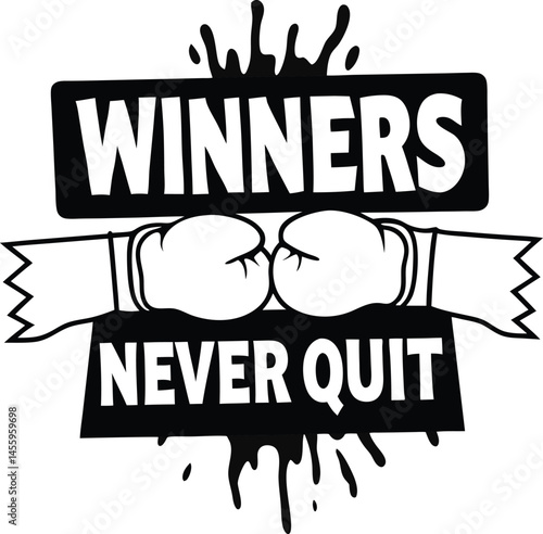 winner Never Quite typography Tshirt Design Print  Ready epos cut file 
