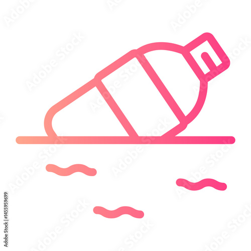 plastic bottle gradient icon