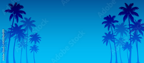 sfondo, sagoma, silhouette, palme tropicali, estate, mare, tramonto, paesaggio, spiaggia, vacanze, relax, 