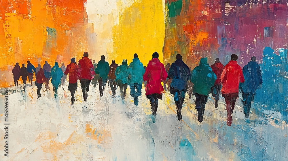 Naklejka premium The vibrant and expressive brushwork of post-Impressionist paintings explores new artistic possibilities.