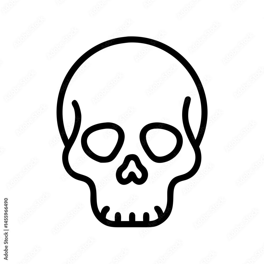 Skull Icon in Vector Style for Halloween Decoration Skull Icon in Vector Style for Halloween Decoration