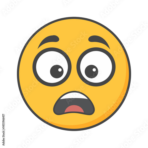 Scared emoji expressing fear against a simple background  