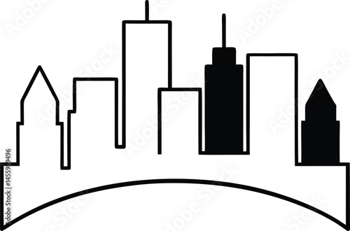 silhouette of city