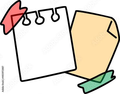 메모지, 종이, 메모, 스티키노트, 노트, 문구, 사무용품, 학습도구, 학교, 노란색, 베이지색, 귀여운, 심플, 깔끔한, 정리, 계획, 일정, 체크리스트, 오피스, 가정, 공부, 일기, 기록, 할일목록, 문서