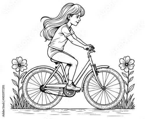 Bike Ride for Joy Coloring Page
