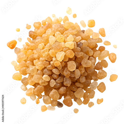 Cuadro en lienzo Pile of frankincense resins top view isolated on white background