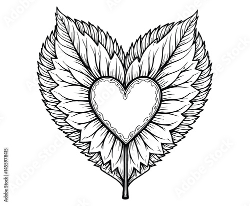 Leafy Hug Nature Heals Coloring Page