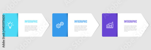 infographic template with 3 options or step