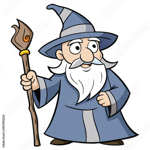 wizard with magic wand