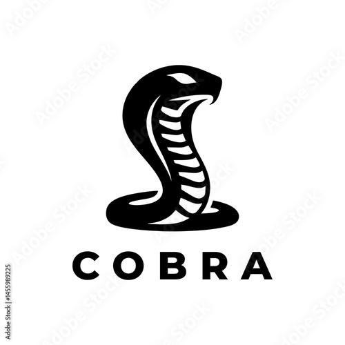 Cobra Silhouette Deadly Reptile Snake Vector Illustration Venomous Predator Wild Animal Jungle Wildlife Dark Art Shadow Tropical Hood Exotic Symbolism Fear Striking Profile

