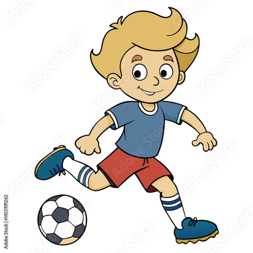 boy playing football