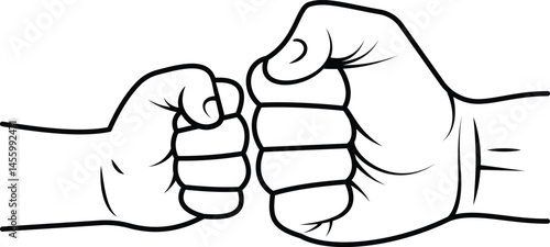 Fist Bump A Symbol of Connection and Support, father and son hand, father day symbol.