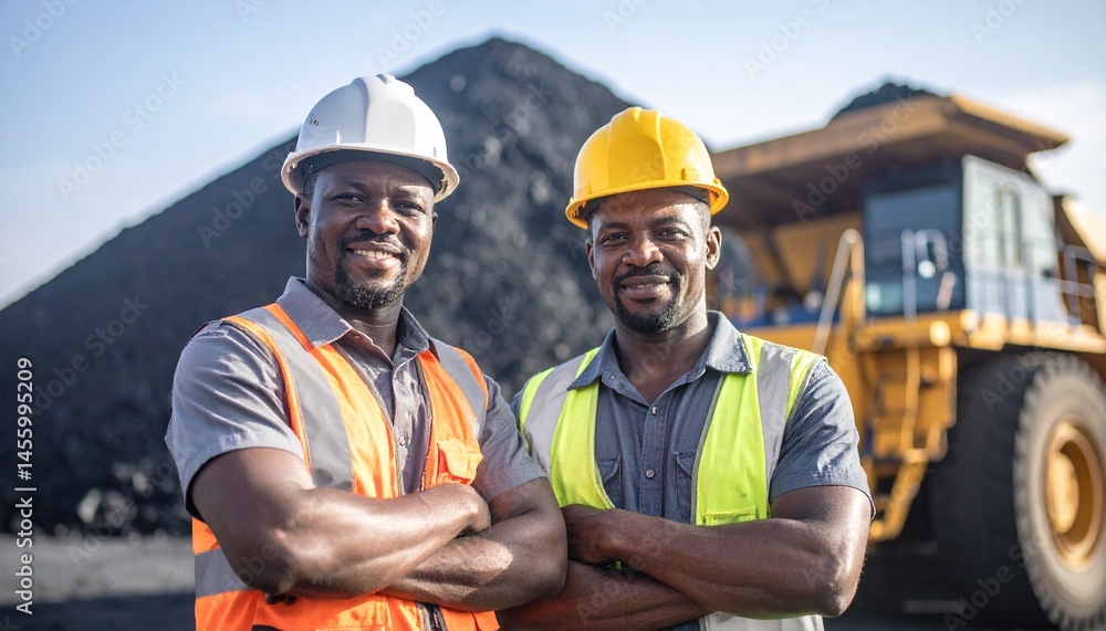 custom made wallpaper toronto digitalConfident African Miners Posing Together at Coal Mine Hardworking Team in Safety Helmets