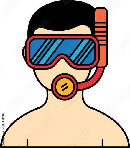 a man wearing a snorkel mask